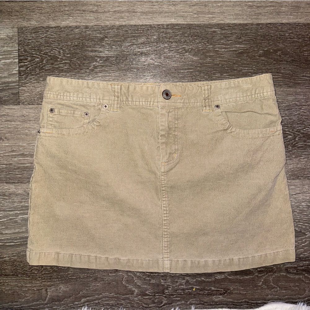 Route 66 Beige Mini Skirt
